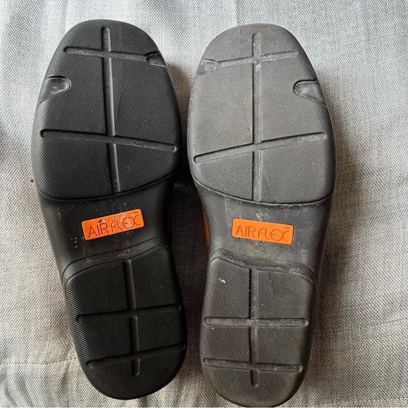 M&S Shoes Mens US 8 Brown Faux Leather Air Flex Total Comfort Extra Wide Fit - Picture 11 of 16